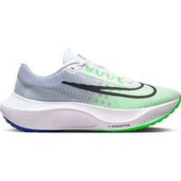 nike zoom fly 5 running shoes white green blue