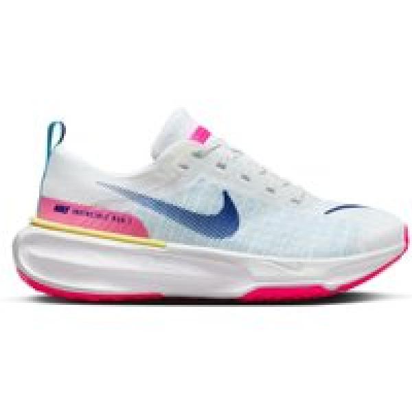 nike zoomx invincible run flyknit 3 white blue pink women s running shoes