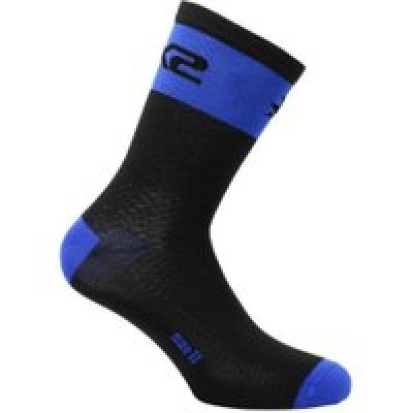 sixs korte logo sokken zwart blauw