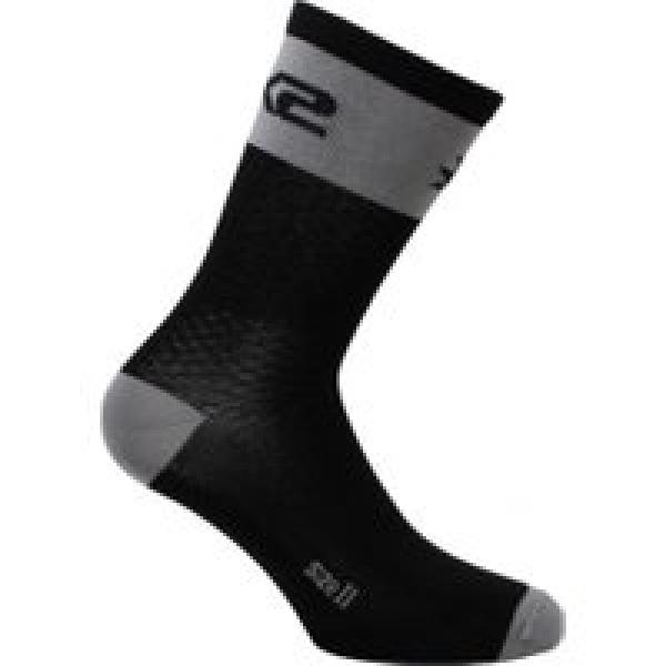 sixs korte logo sokken zwart grijs