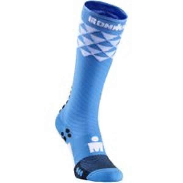 compressport recovery ironman dazzle socks blue