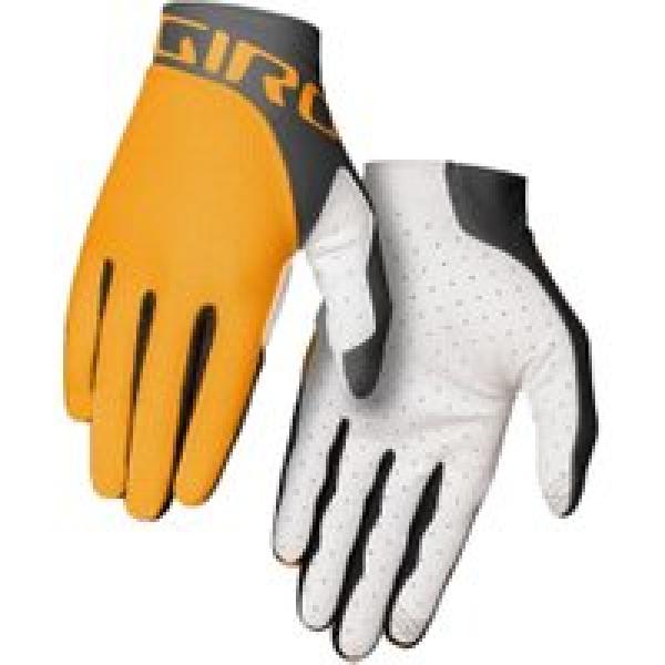giro trixter long gloves yellow white