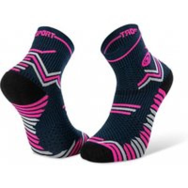 paar bv sport trail ultra sokken blauw roze