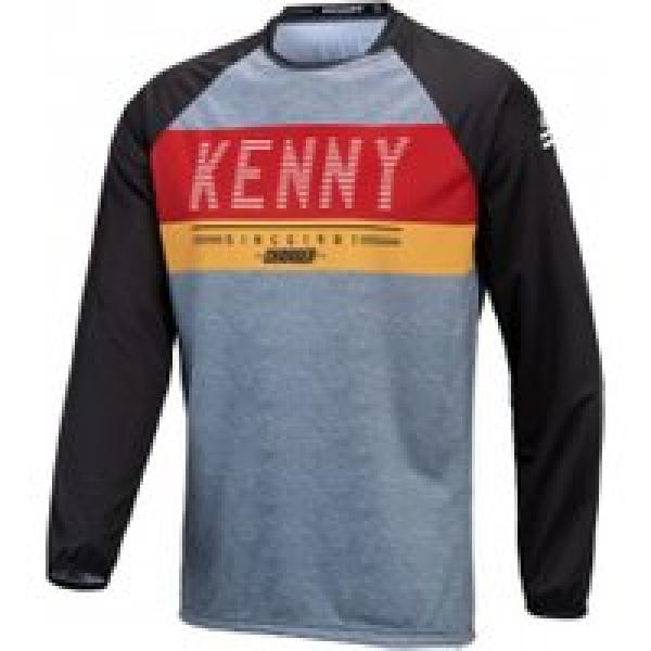 kenny charger heather grey black long sleeve jersey