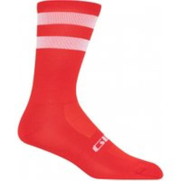 giro comp high rise socks bright red