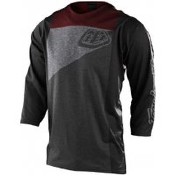 troy lee designs ruckus brick grey 3 4 sleeve jersey