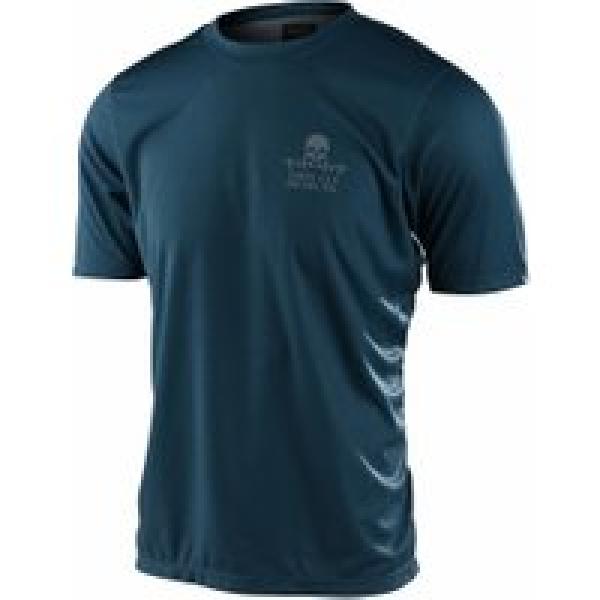 troy lee designs flowline light blue short sleeve jersey