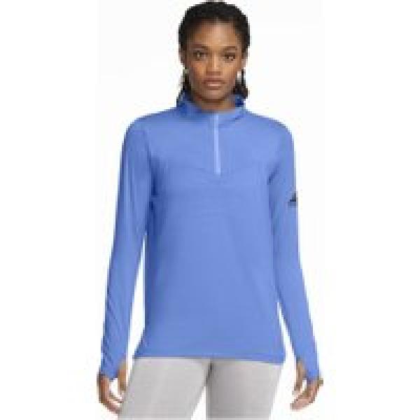 nike element trail blue women s 1 2 zip long sleeve jersey