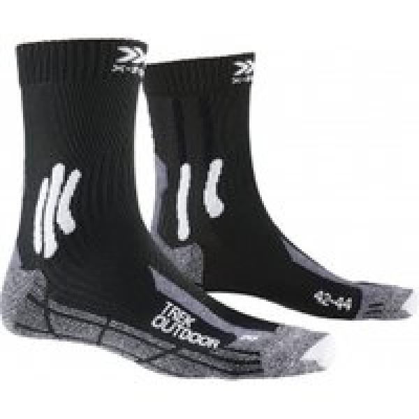 paar x socks trek outdoor zwart grijs