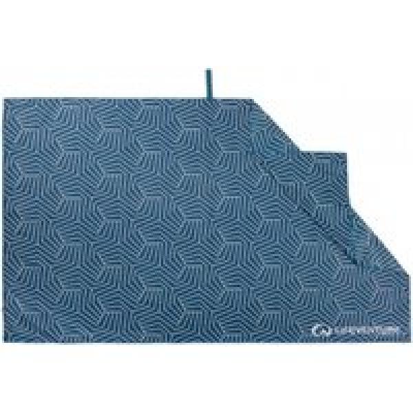 lifeventure softfibre printed recycled blue geometric navy