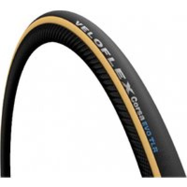 veloflex corsa evo 700mm tubeless soft road band zwart beige