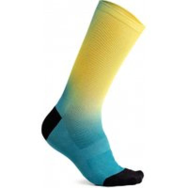 7mesh fading light electric hornet sokken blauw geel