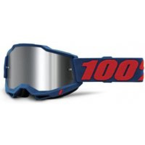 100 accuri 2 blue goggle silver mirror lens