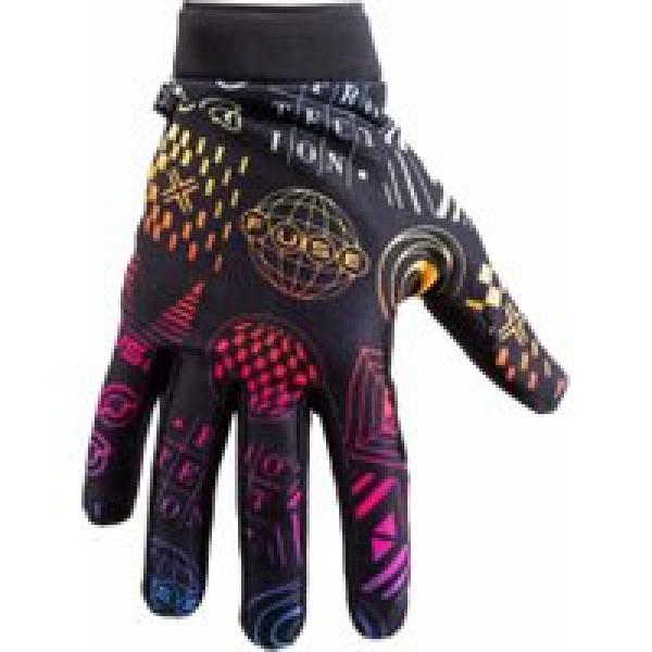 omega multicolour black long gloves