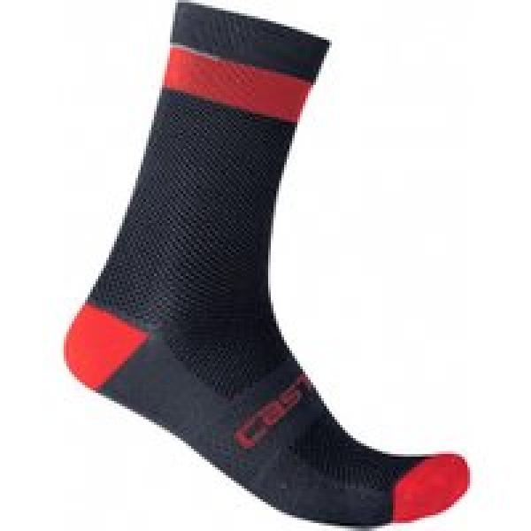 paar castelli alpha 18 sokken donkerblauw rood