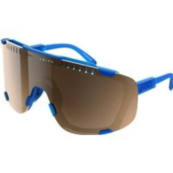 poc devour opal blue sunglasses translucent brown silver mirror lenses