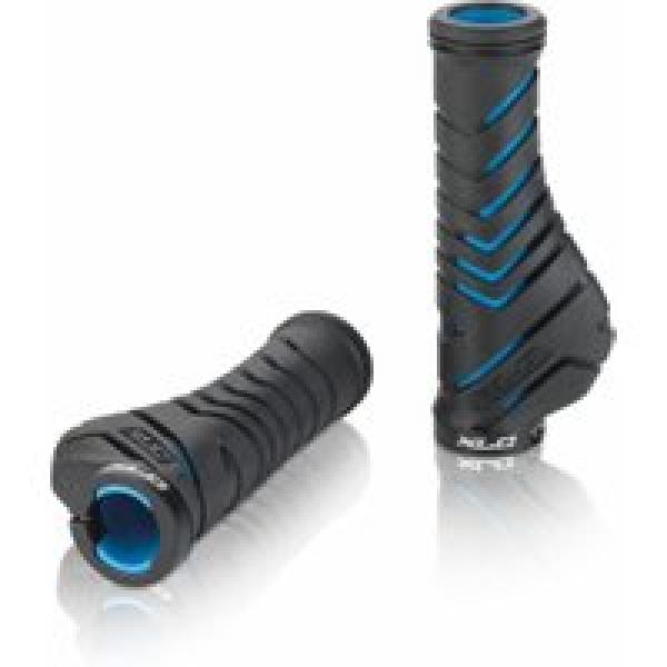 paar xlc gr s30 ergonomische handvatten 130 mm zwart blauw