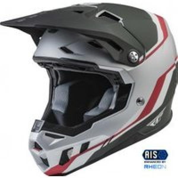 fly racing formula cc driver full face helm silver red white