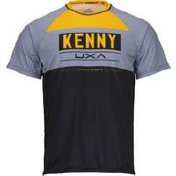 kenny charger short sleeve jersey zwart grijs geel