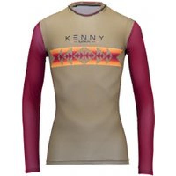 dames long sleeve jersey kenny charger brown red