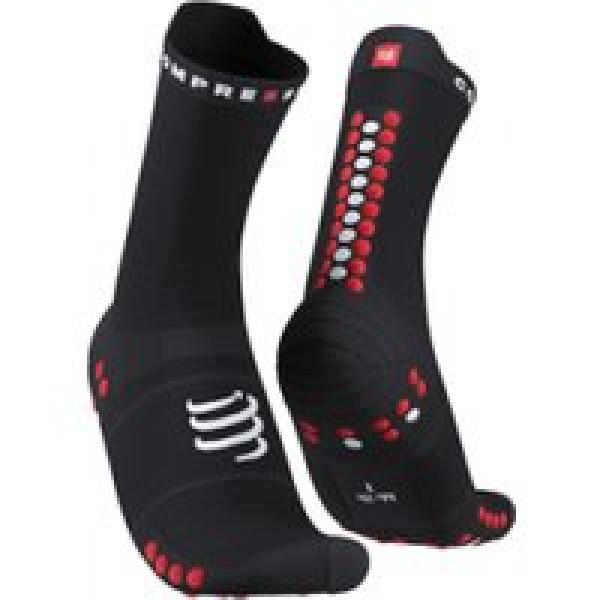 paar compressport pro racing socks v4 0 run high black red