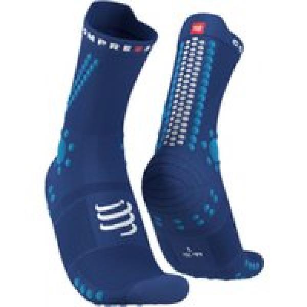 paar compressport pro racing socks v4 0 trail blue
