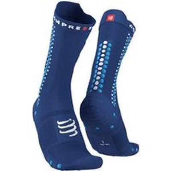 paar compressport pro racing socks v4 0 bike blue
