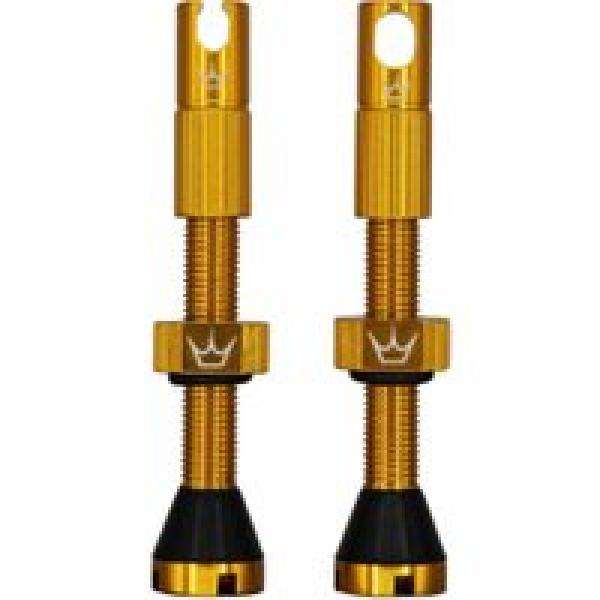 peaty s x chris king mk2 42 mm gold tubeless valves
