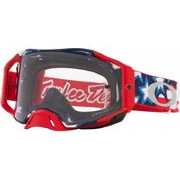 oakley x troy lee designs red banner prizm low light airbrake mx goggles ref oo7046 d0