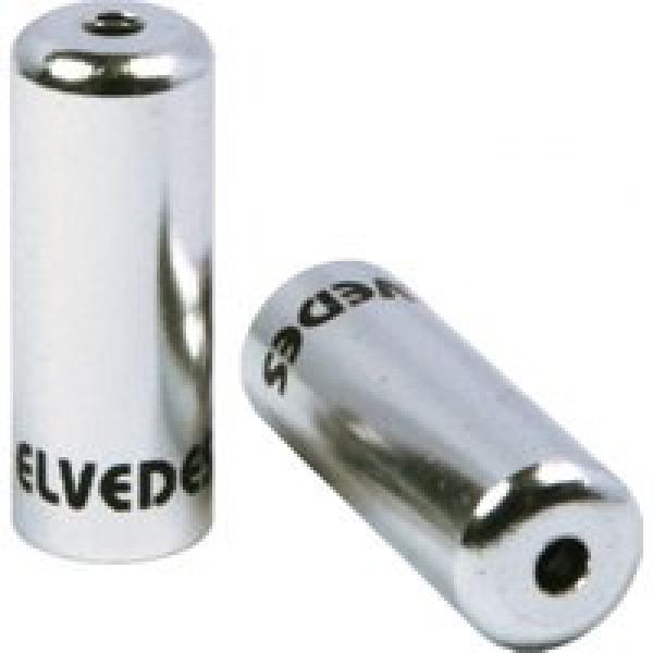 elvedes 4 2mm aluminium remhulzen eindkappen 10 stuks zilver