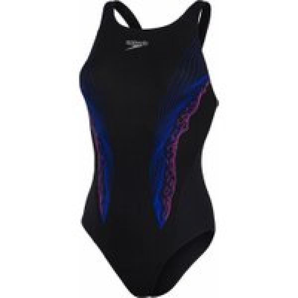 speedo recordbreaker dames zwempak zwart blauw