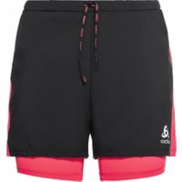 odlo essential women s 2 in 1 shorts zwart roze