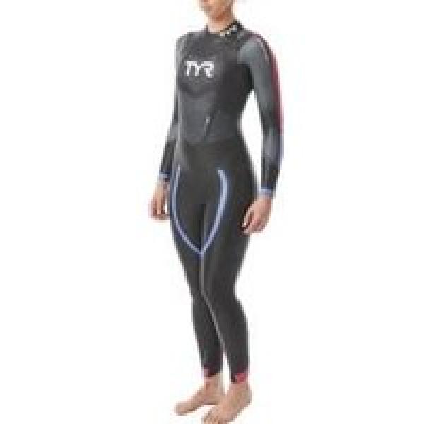tyr hurricane cat 3 vrouwen triathlon wetsuit zwart rood blauw