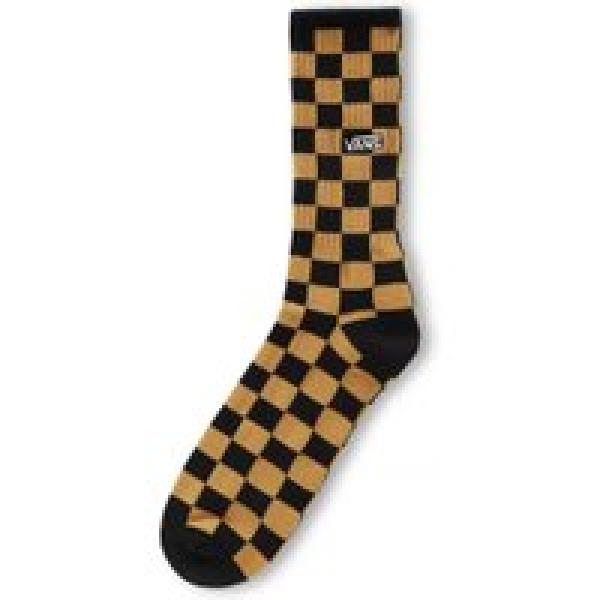 vans checkerboard crew ii brown socks