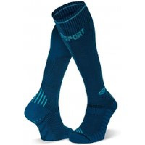 bv sport run compressie sokken blauw