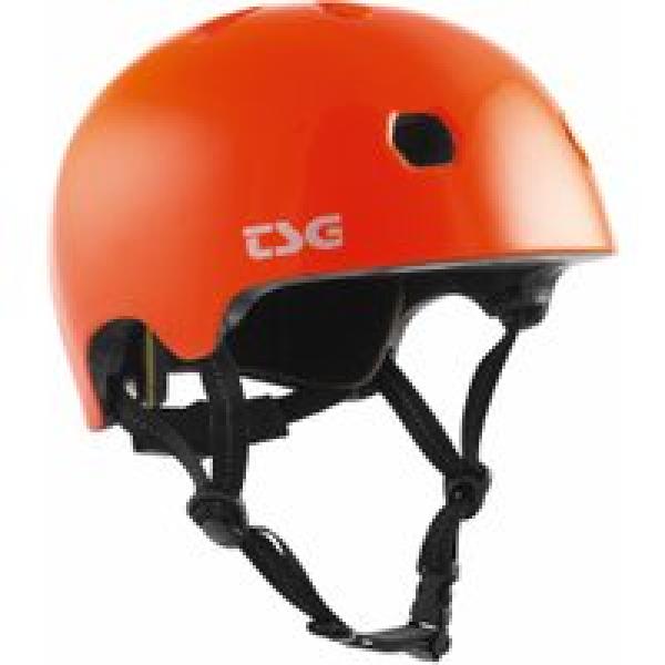 tsg meta solid gloss orange urban helm
