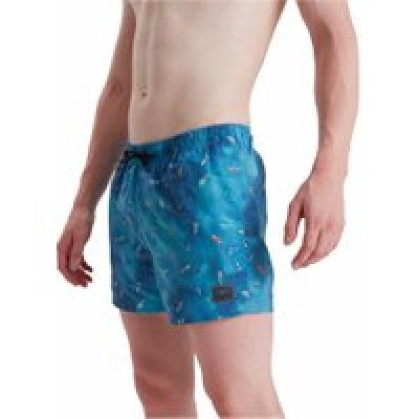 speedo eco dig printed leisure 14 swim shorts blue green