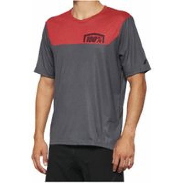 100 airmatic charcoal racer red long sleeve jersey