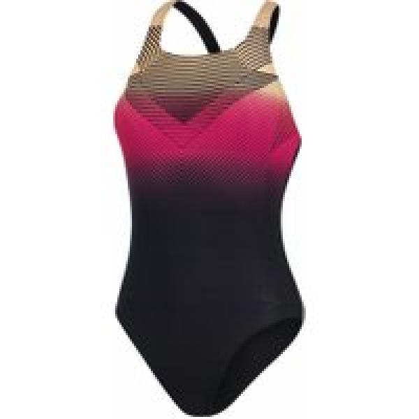 speedo women s digital placement medalist zwempak zwart oranje roze