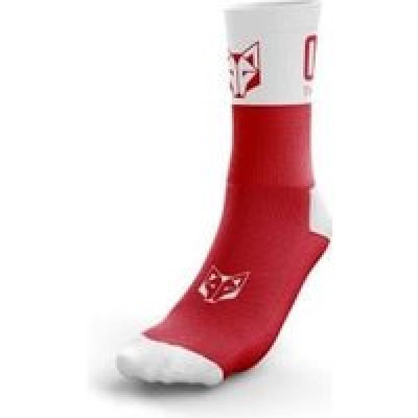 otso multisport sokken medium cut rood wit