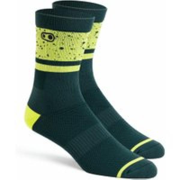 crankbrothers icon mtb sokken limited edition splatter black lemon green