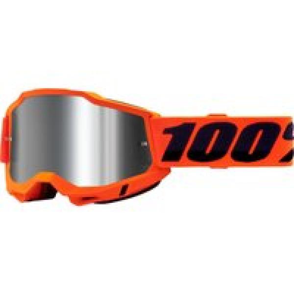 accuri 2 orange 100 goggle silver mirror lens