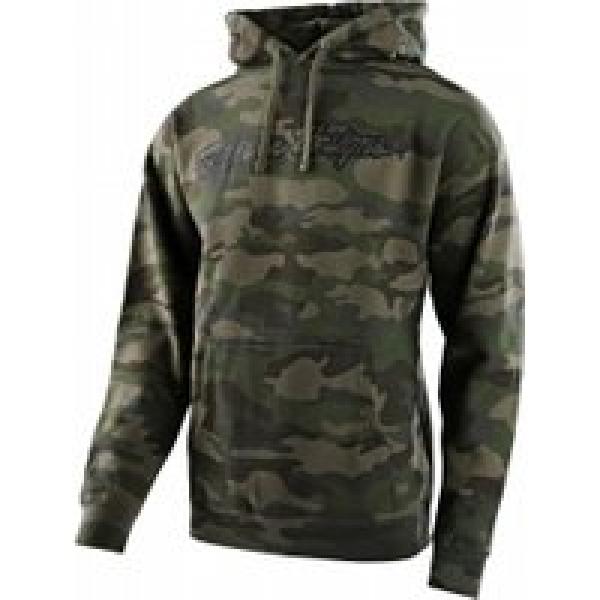 troy lee designs signature camouflage hoodie green