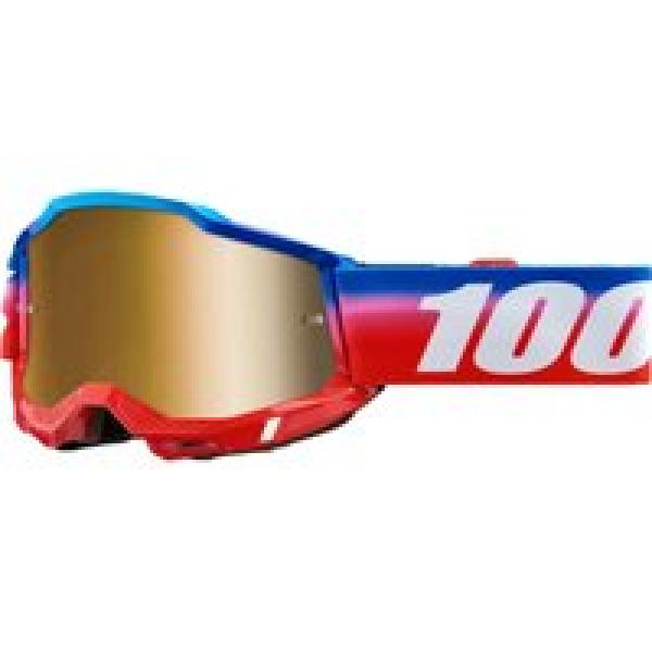 100 accuri 2 unity blue red goggle gold mirror lenses