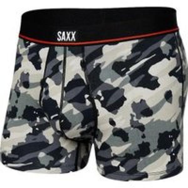 saxx non stop stretch cotton camo grey short boxer