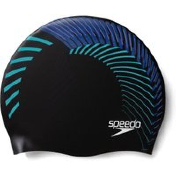 speedo voorgevormde silicone badmuts zwart blauw