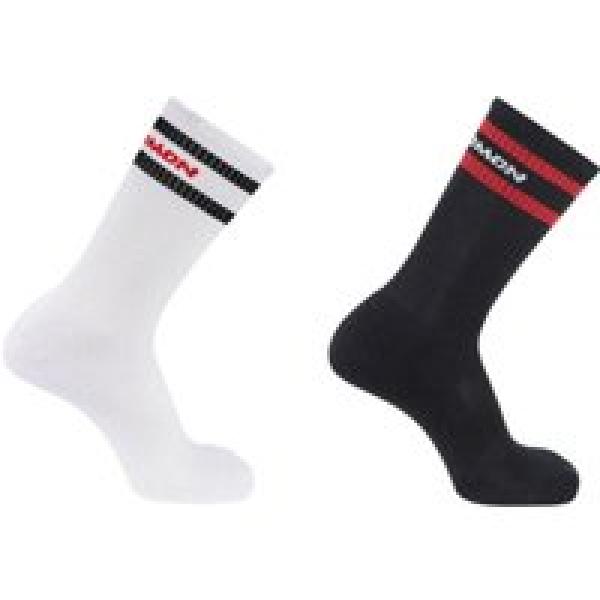 salomon 365 crew 2 pair socks white unisex