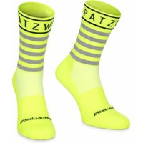 spatzwear fluo reflective socks long cut yellow