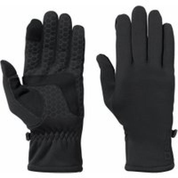 jack wolfskin allrounder long gloves black