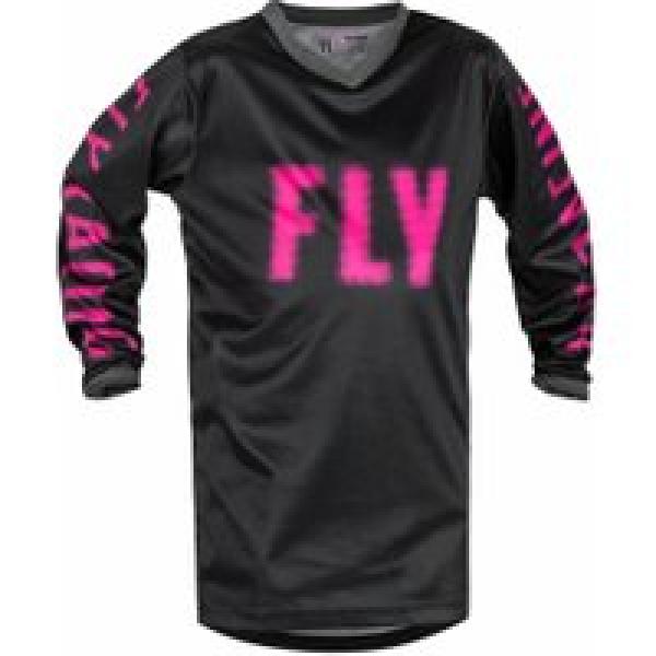 fly f 16 long sleeve jersey black pink child